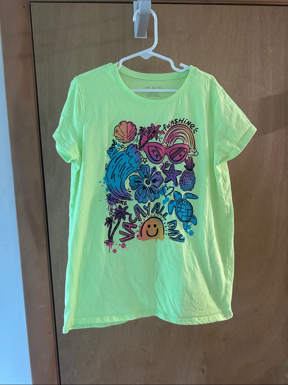 The Children's Place Neon Yellow Vacation Graphic Tee